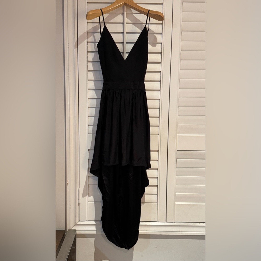 Elegant Black High-Low Dress